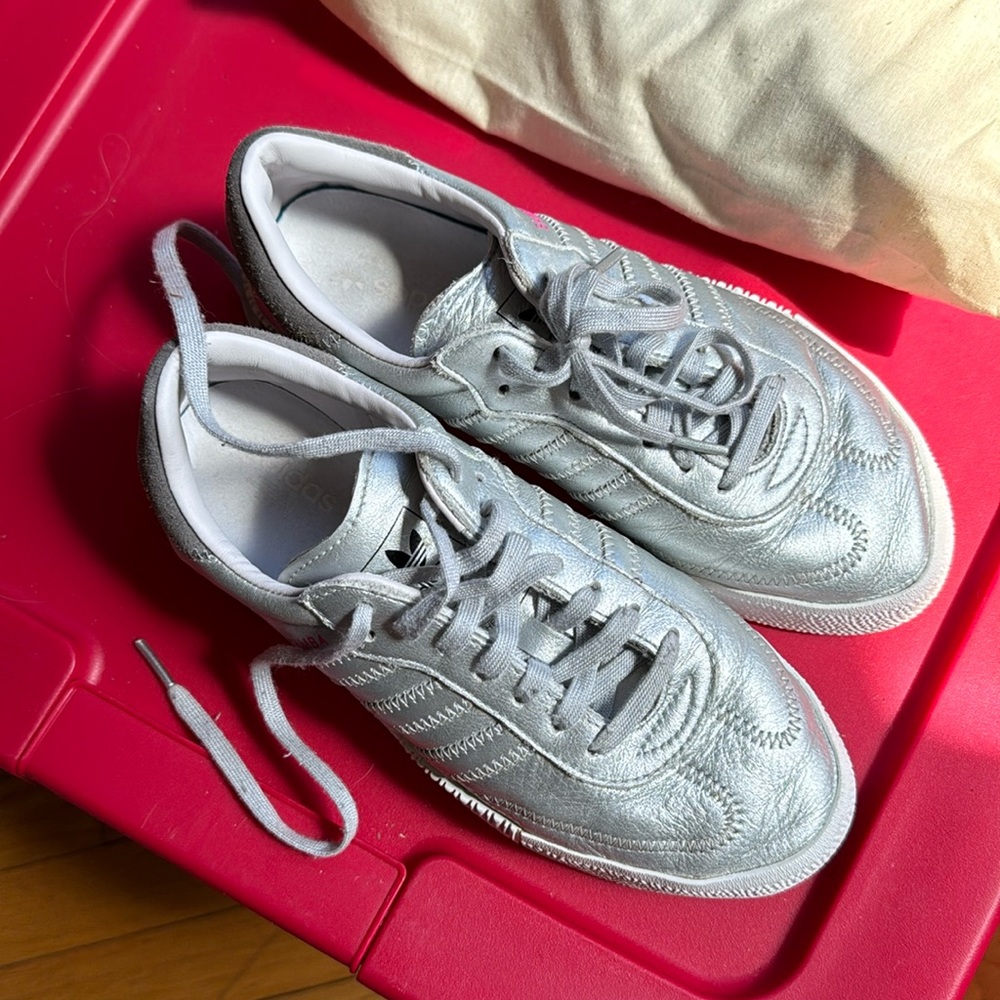 Adidas silver sneakers